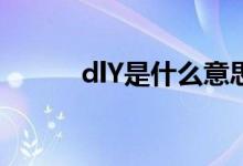 dlY是什么意思（DIY是啥意思）