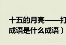 十五的月亮——打一成语（十五的月亮打一成语是什么成语）