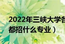 2022年三峡大学各省招生计划及招生人数（都招什么专业）