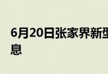 6月20日张家界新型冠状病毒肺炎疫情最新消息