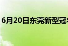 6月20日东莞新型冠状病毒肺炎疫情最新消息