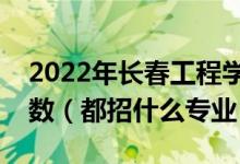 2022年长春工程学院各省招生计划及招生人数（都招什么专业）