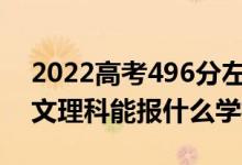 2022高考496分左右能上哪些大学（新高考文理科能报什么学校）