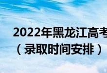 2022年黑龙江高考艺术类专科什么时候录取（录取时间安排）