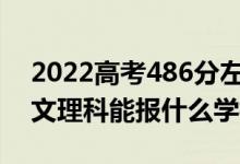 2022高考486分左右能上哪些大学（新高考文理科能报什么学校）