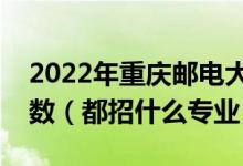 2022年重庆邮电大学各省招生计划及招生人数（都招什么专业）