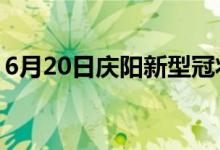 6月20日庆阳新型冠状病毒肺炎疫情最新消息