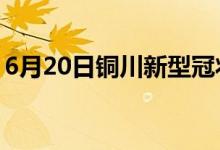 6月20日铜川新型冠状病毒肺炎疫情最新消息