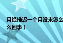 月经推迟一个月没来怎么回事?（月经推迟了一个月没来怎么回事）