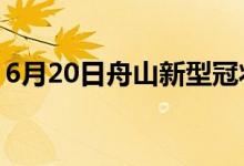 6月20日舟山新型冠状病毒肺炎疫情最新消息