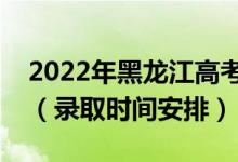 2022年黑龙江高考艺术类本科什么时候录取（录取时间安排）