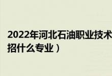 2022年河北石油职业技术大学各省招生计划及招生人数（都招什么专业）