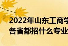 2022年山东工商学院招生计划及招生人数（各省都招什么专业）