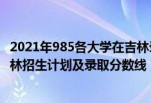 2021年985各大学在吉林录取线排名（2022年985大学在吉林招生计划及录取分数线）