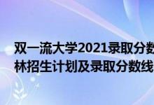 双一流大学2021录取分数线吉林（2022年双一流大学在吉林招生计划及录取分数线）