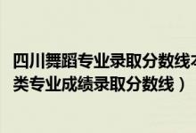 四川舞蹈专业录取分数线本科（2022四川高考戏剧影视舞蹈类专业成绩录取分数线）