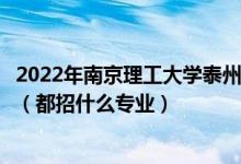 2022年南京理工大学泰州科技学院各省招生计划及招生人数（都招什么专业）