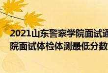 2021山东警察学院面试通知总人数（山东2021铁道警察学院面试体检体测最低分数线是多少）