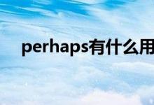 perhaps有什么用法（perhaps的用法）