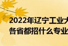 2022年辽宁工业大学招生计划及招生人数（各省都招什么专业）