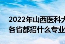 2022年山西医科大学招生计划及招生人数（各省都招什么专业）