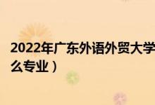 2022年广东外语外贸大学招生计划及招生人数（各省都招什么专业）