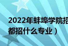 2022年蚌埠学院招生计划及招生人数（各省都招什么专业）