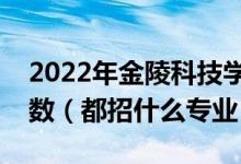 2022年金陵科技学院各省招生计划及招生人数（都招什么专业）