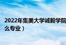 2022年集美大学诚毅学院招生计划及招生人数（各省都招什么专业）