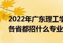 2022年广东理工学院招生计划及招生人数（各省都招什么专业）