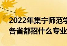 2022年集宁师范学院招生计划及招生人数（各省都招什么专业）