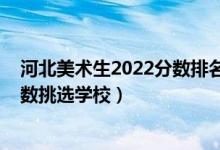 河北美术生2022分数排名表（2022高考美术生如何根据分数挑选学校）