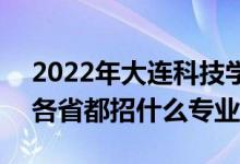 2022年大连科技学院招生计划及招生人数（各省都招什么专业）