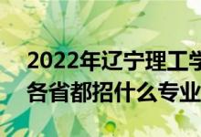 2022年辽宁理工学院招生计划及招生人数（各省都招什么专业）