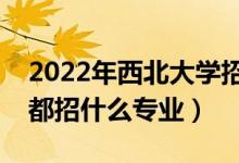 2022年西北大学招生计划及招生人数（各省都招什么专业）