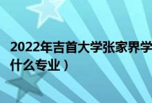 2022年吉首大学张家界学院招生计划及招生人数（各省都招什么专业）