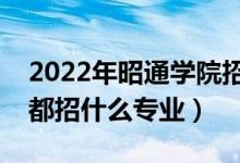 2022年昭通学院招生计划及招生人数（各省都招什么专业）