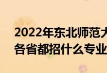 2022年东北师范大学招生计划及招生人数（各省都招什么专业）