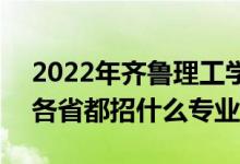 2022年齐鲁理工学院招生计划及招生人数（各省都招什么专业）