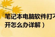 笔记本电脑软件打不开怎么办（电脑软件打不开怎么办详解）