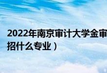 2022年南京审计大学金审学院招生计划及招生人数（各省都招什么专业）