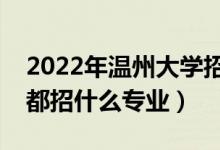 2022年温州大学招生计划及招生人数（各省都招什么专业）