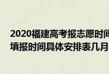 2020福建高考报志愿时间和截止时间（2022福建高考志愿填报时间具体安排表几月几号）