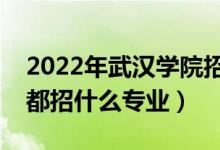 2022年武汉学院招生计划及招生人数（各省都招什么专业）