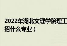 2022年湖北文理学院理工学院招生计划及招生人数（各省都招什么专业）