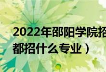 2022年邵阳学院招生计划及招生人数（各省都招什么专业）