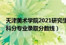 天津美术学院2021研究生分数线（天津美术学院2021年本科分专业录取分数线）