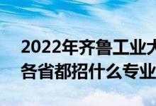 2022年齐鲁工业大学招生计划及招生人数（各省都招什么专业）