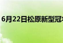 6月22日松原新型冠状病毒肺炎疫情最新消息