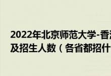 2022年北京师范大学-香港浸会大学联合国际学院招生计划及招生人数（各省都招什么专业）